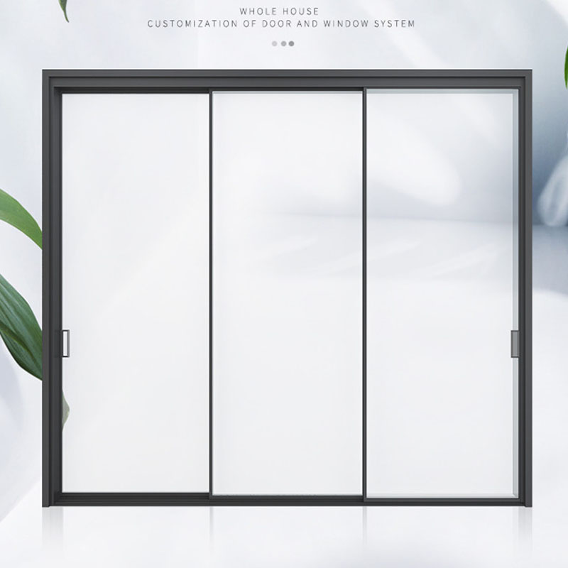 Narrow Glass Sliding Aluminum Doors