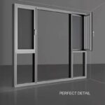 casement windows with built-in hinge