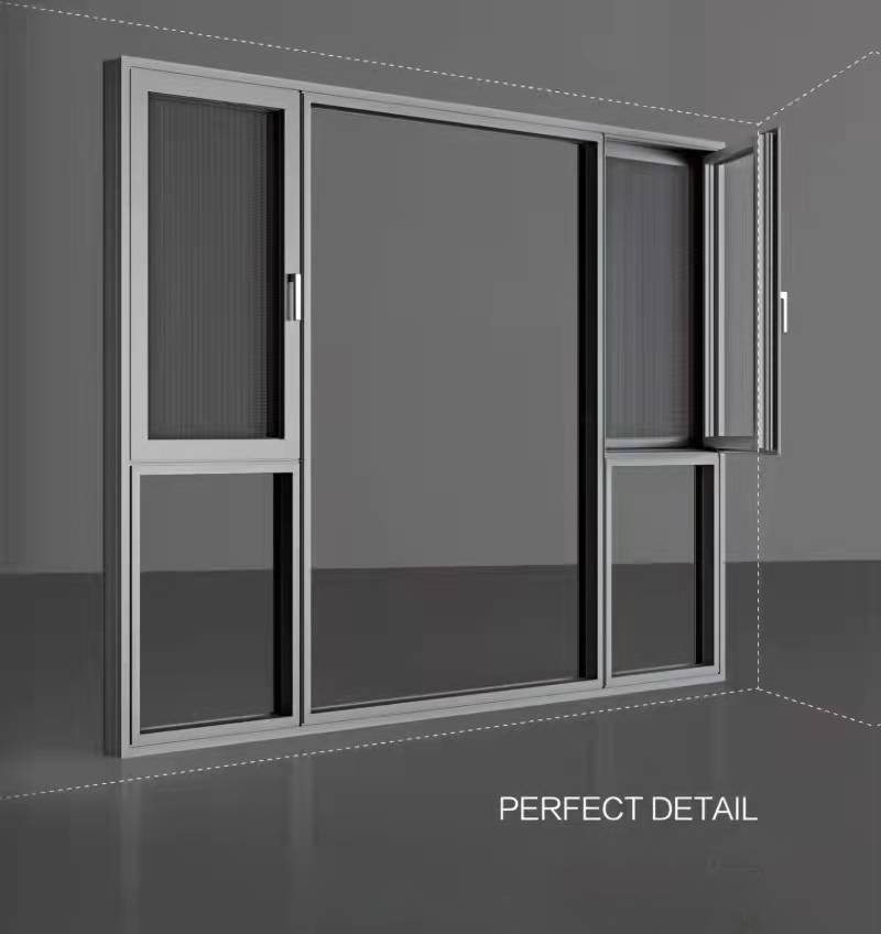 casement windows with built-in hinge