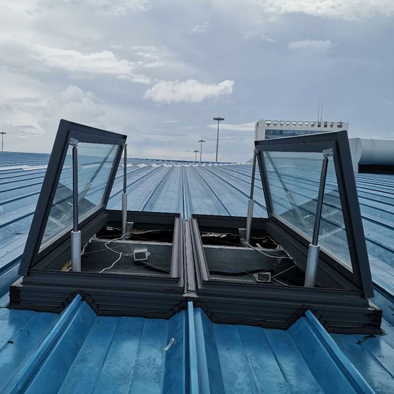 Electric fire skylight