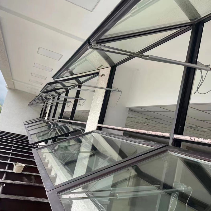 Electric fire skylight