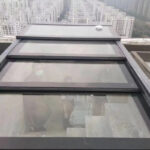 Electric fire skylight