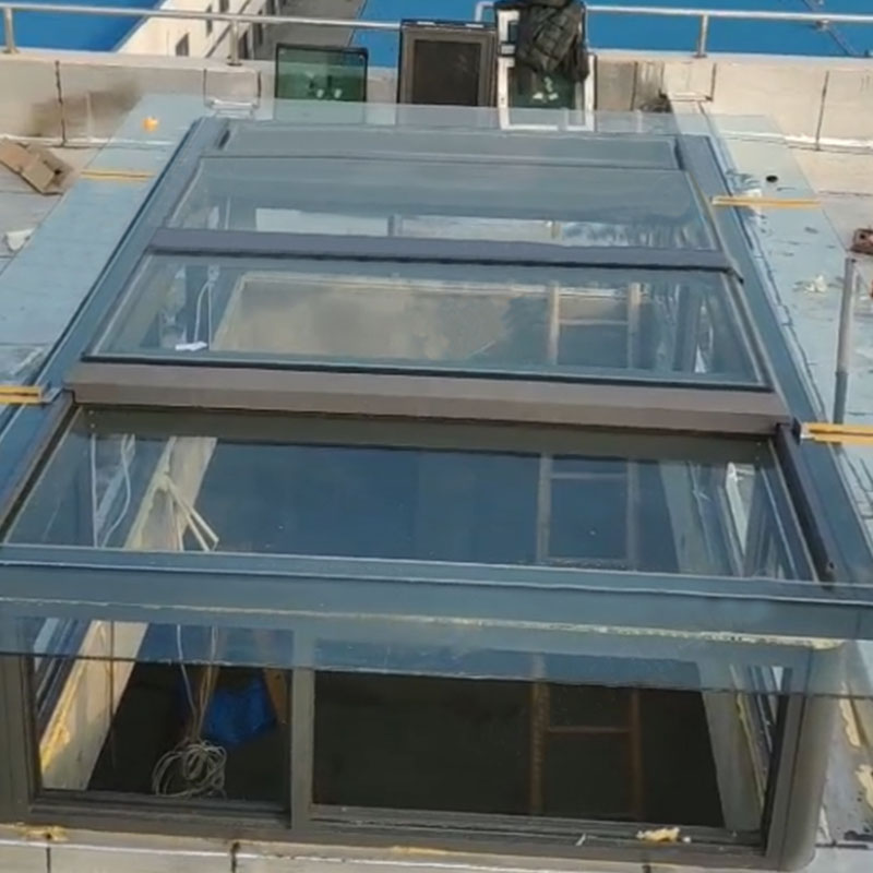 Electric fire skylight